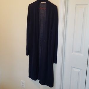 Soft Surroundings navy long cardigan